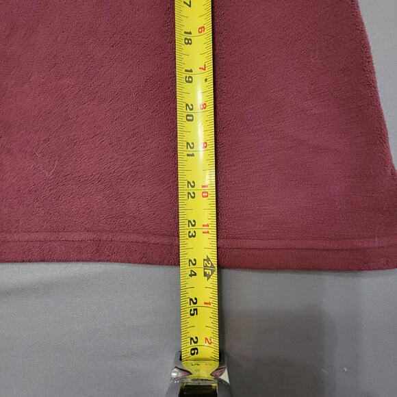 Burgundy Mountain Hardwear Fleece Quarter Zip Pullover Medium Outdoor Layer - Picture 5 of 8